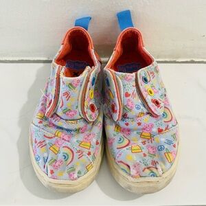 Tiny Toms Peppa Pig Baby Toddler Canvas Shoes Lucas Slip-ons Size 9 EUR 26